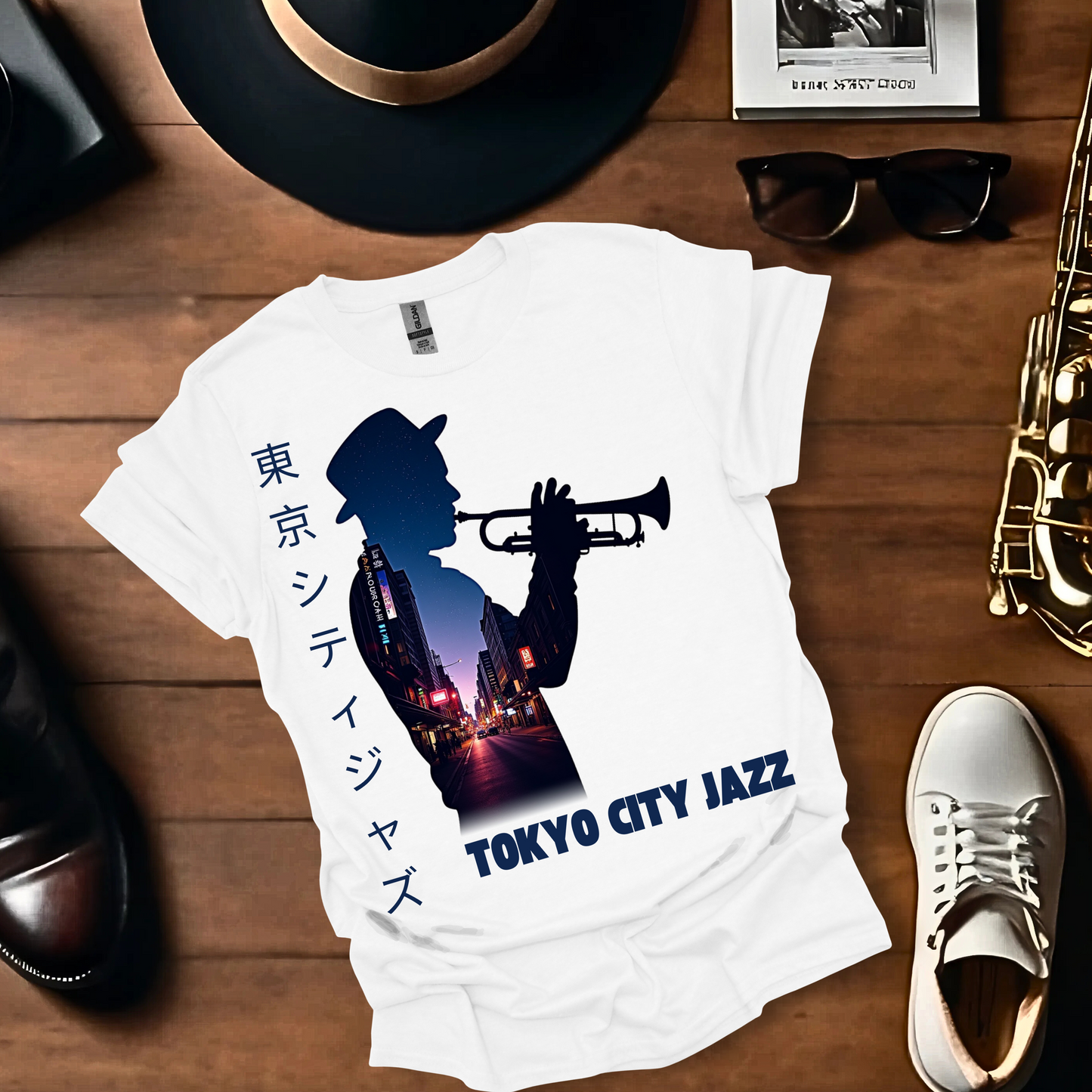 A Tokyo Trumpeter Cityscape