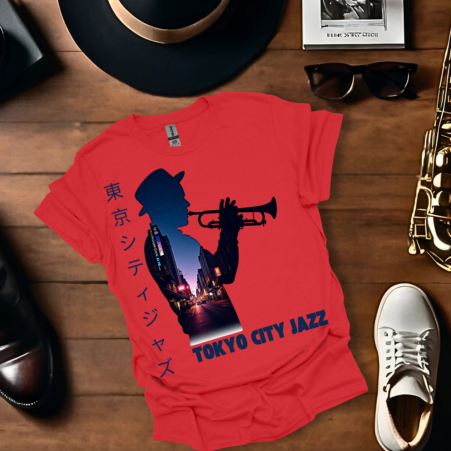 A Tokyo Trumpeter Cityscape