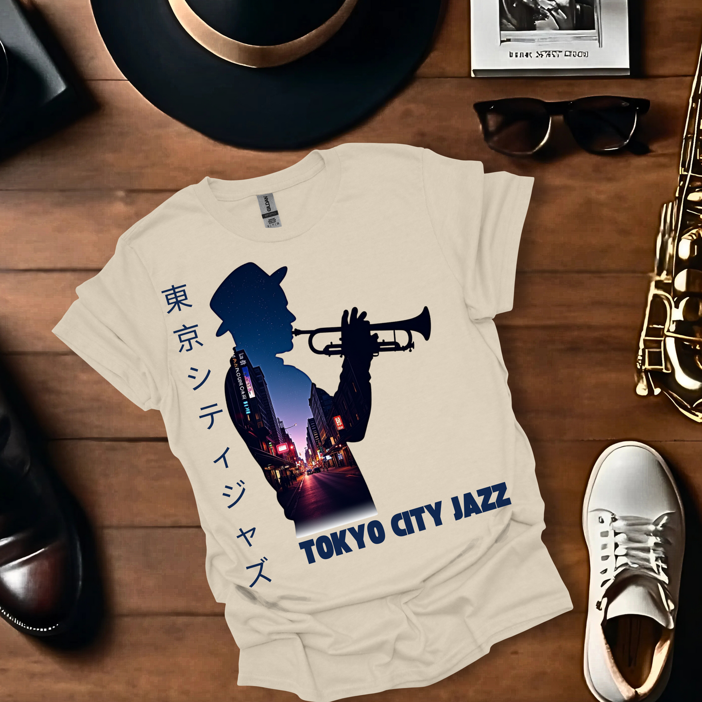 A Tokyo Trumpeter Cityscape