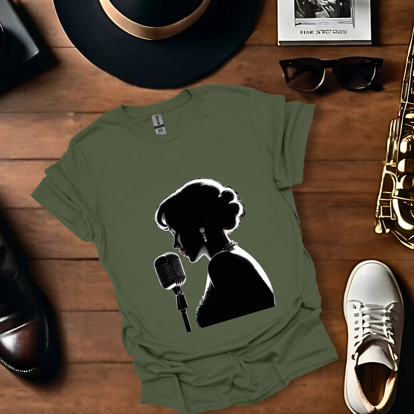 Jazz Singer Close Silhouette